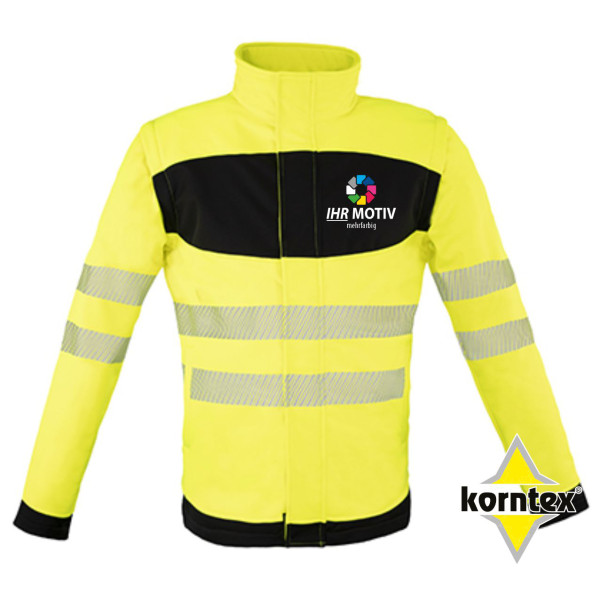 EOS Hi-Vis Workwear Softshell Jacket individuell bestickt