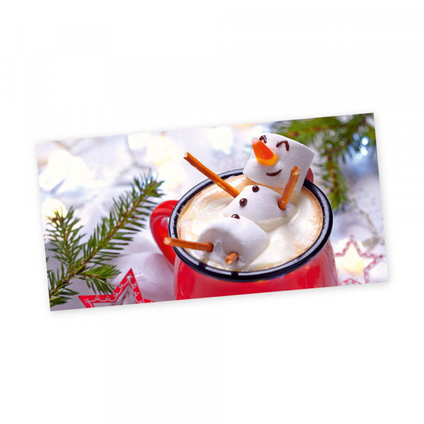 Weihnachts-Postkarte, Motiv Marshmallow