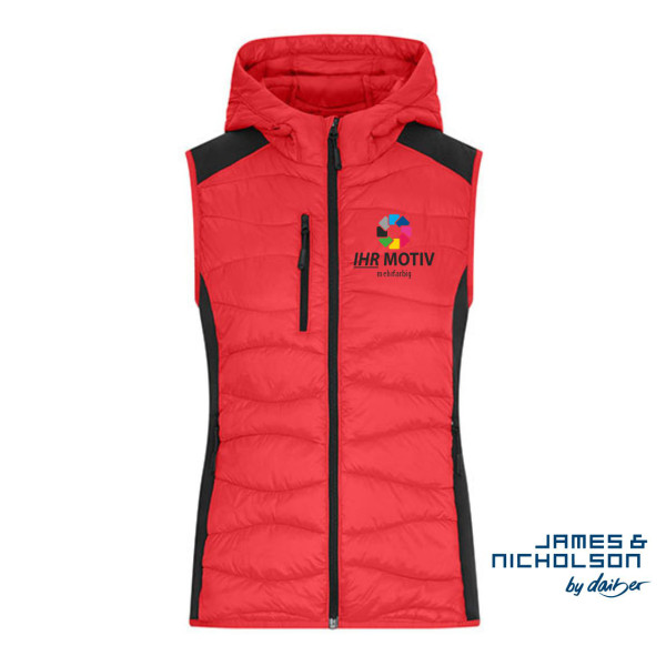 Ladies Hybrid Vest individuell bestickt