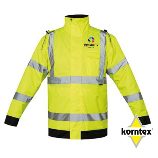 Premium Hi-Vis Rain-Jacket Tampere individuell bestickt