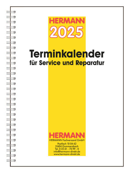 Werkstatt Terminkalender für die Fahrzeugannahme im Service und der Reparatur DIN A4 Format