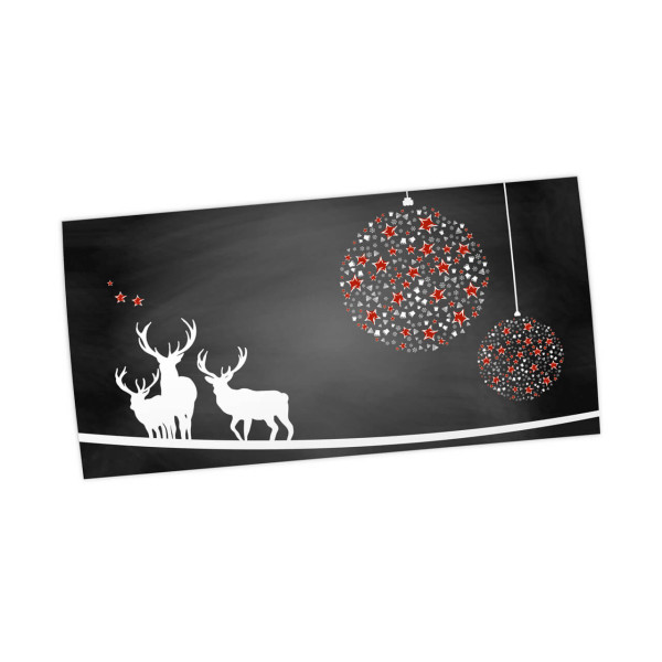 Weihnachts-Postkarte, Motiv Hirsche