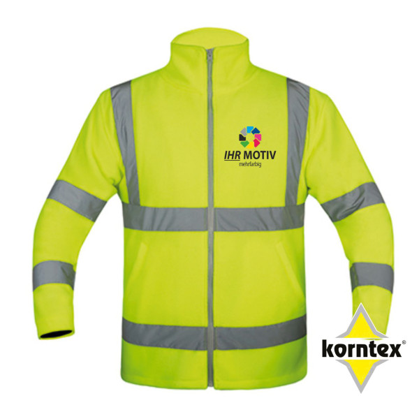 Hi-Vis Safety Fleece-Jacket Bergen individuell bestickt