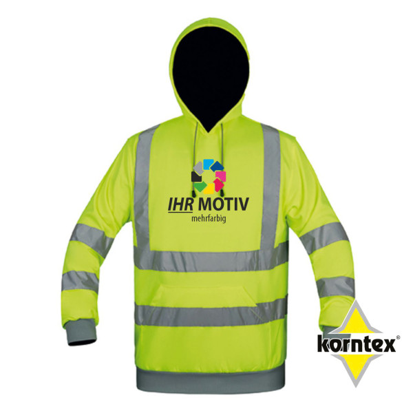 Hi-Vis Workwear Hoody Cork individuell bedruckt