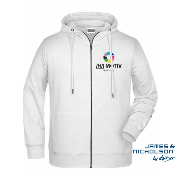 Men's Zip-Hoody individuell bedruckt