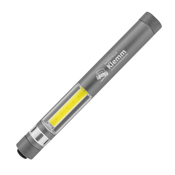 LED-Aluminium-Lampe COB Workflight Micro mit Logo bedruckt