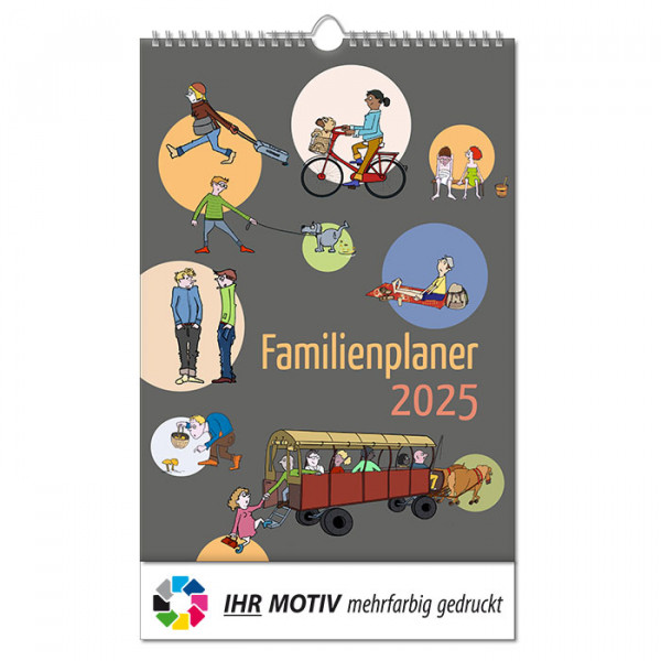 Bildkalender Familienplaner, Ausgabe 2026 mit Wire-O Bindung