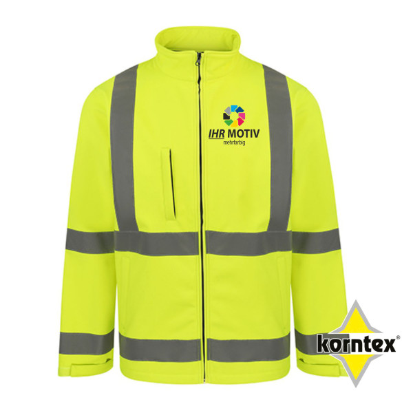 Hi-Vis Safety Softshell Jacket Turku individuell bestickt