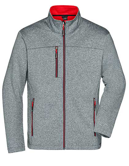 Men's Softshell Jacket individuell bestickt Dark Melange