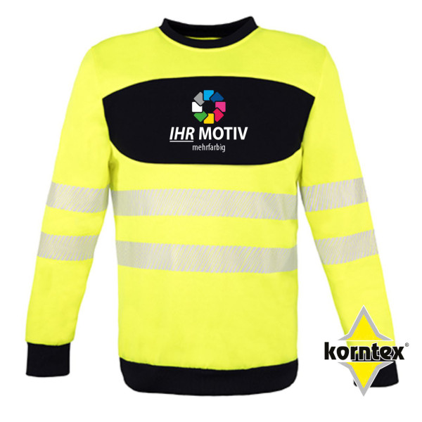 EOS Hi-Vis Workwear Sweatshirt individuell bedruckt