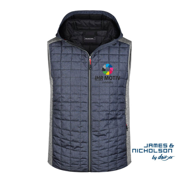 Men's Knitted Hybrid Vest individuell bestickt