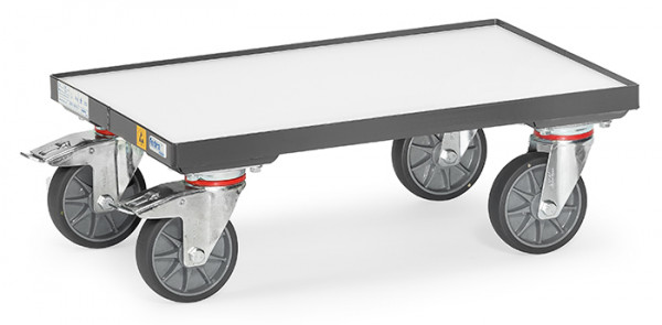 Fetra ESD-Eurokasten-Roller Ladefläche 605 x 408 mm bis 250 kg Bodenplatte