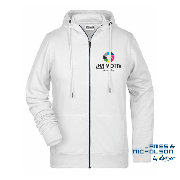 Ladies Zip-Hoody individuell bedruckt